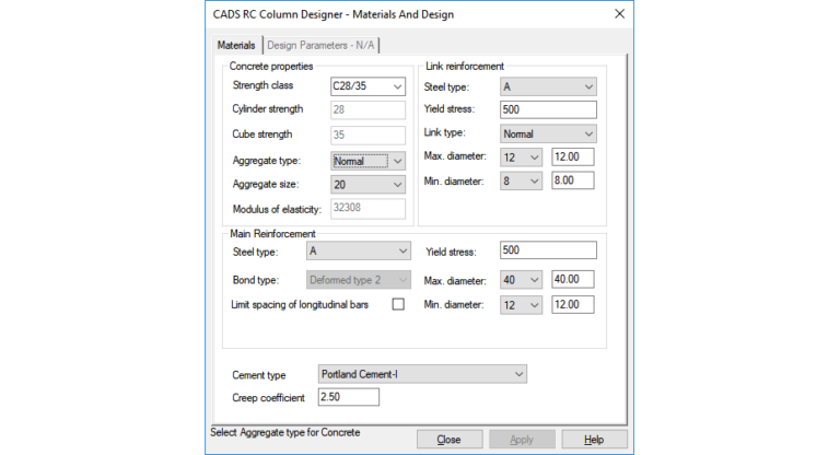 RC Column Designer Software - CADS UK